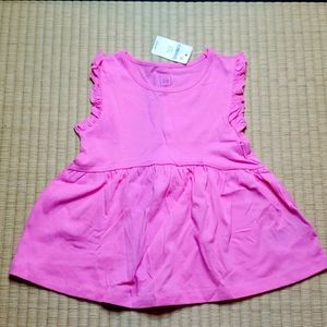 GAP Pink Flutter-Sleeve Babydoll Tank, girls 2T